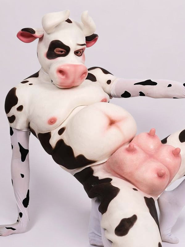 Spotted Cow Silicone Fursuit Set with Udder Detail - Perfect for Cosplay - Aurora Cosplay