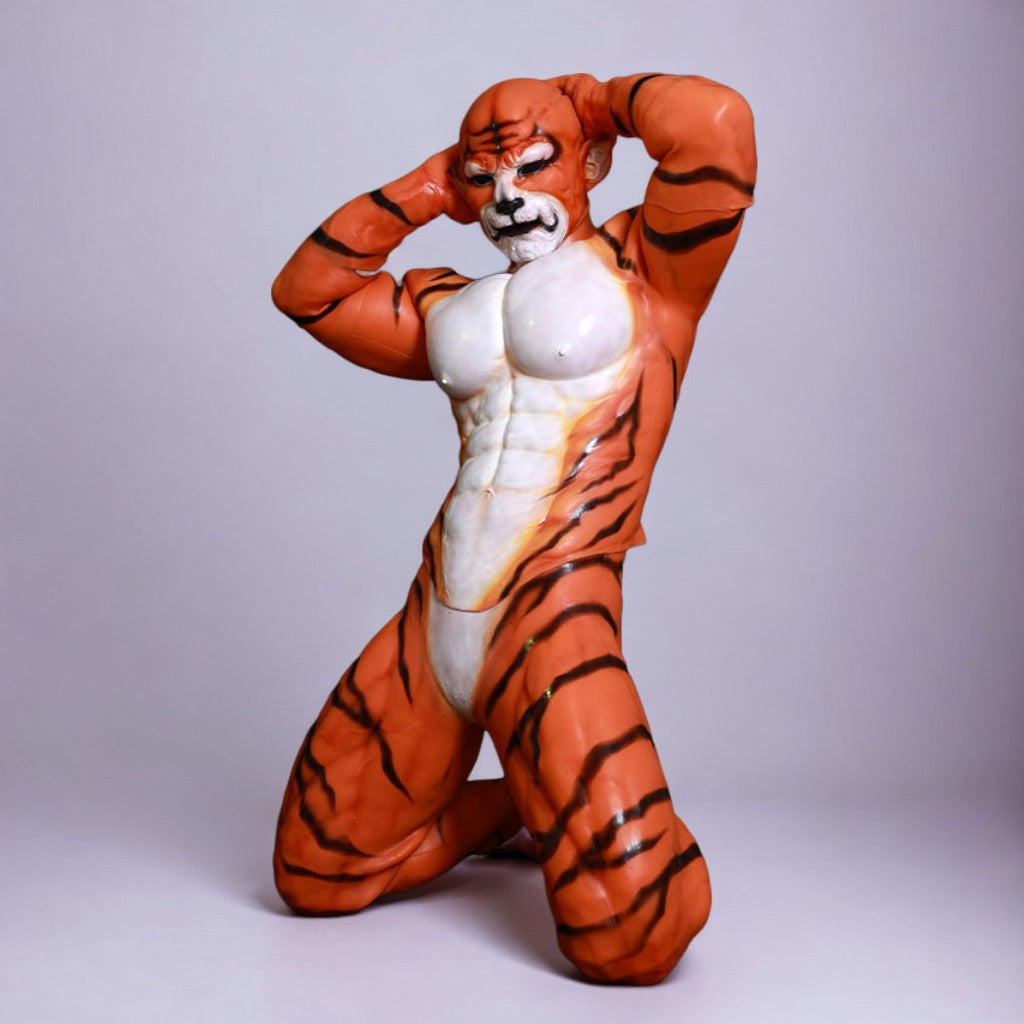 Fierce Tiger Fursuit: Silicone Muscle Suit for Predator Cosplay - Aurora Cosplay