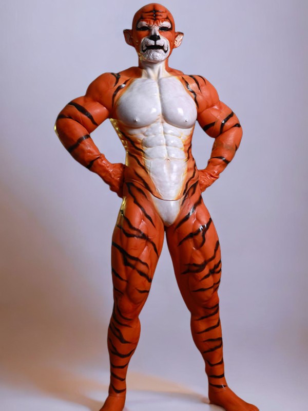 Fierce Tiger Fursuit: Silicone Muscle Suit for Predator Cosplay - Aurora Cosplay