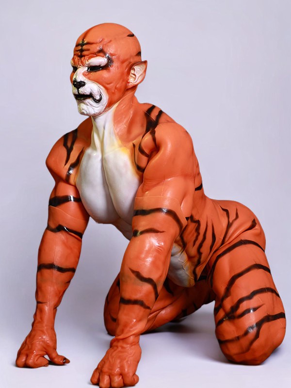 Fierce Tiger Fursuit: Silicone Muscle Suit for Predator Cosplay - Aurora Cosplay