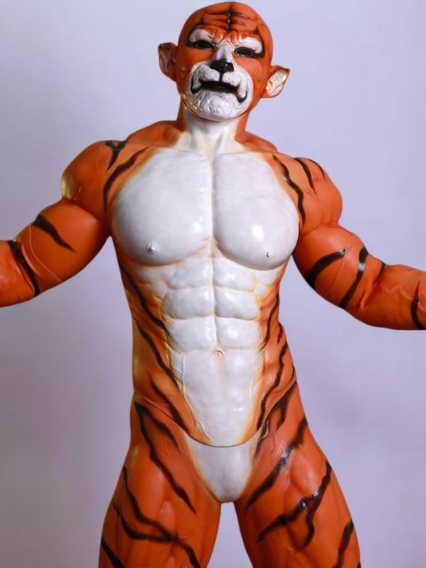 Fierce Tiger Fursuit: Silicone Muscle Suit for Predator Cosplay - Aurora Cosplay