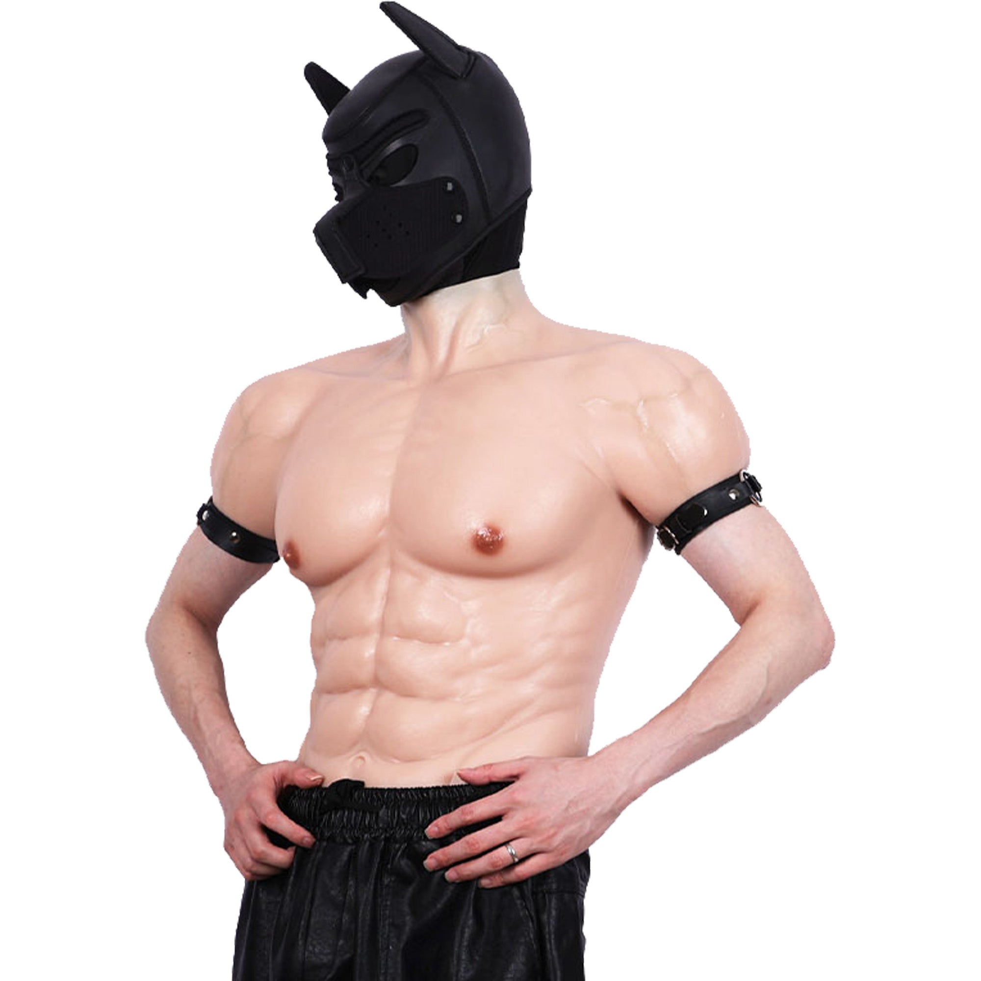 Short-Sleeve Muscle Suit with Convenient Zipper Closure - Aurora Cosplay