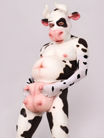 Spotted Cow Silicone Fursuit Set with Udder Detail - Perfect for Cosplay - Aurora Cosplay