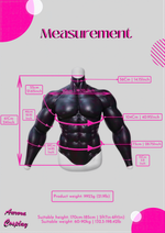 Black Upper Body Muscle Suit With Arms For Cosplay - Medical Silicon Made Muscular Body Suit - Cosplay Accessories For Men - Aurora Cosplay