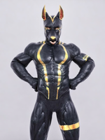 Anubis Fursuit Muscle Petsuit in Silicone: Ultimate Cosplay Set - Aurora Cosplay