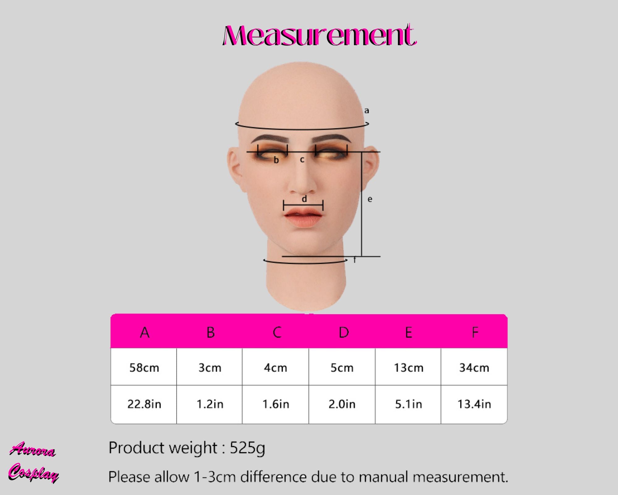 Ultra-Realistic Female Silicone Mask for Lifelike for Cosplay and Cross-Dressing - Aurora Cosplay
