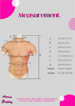 Premium High Quality Silicone Realistic Male Muscular Fantasy Suit for Cosplay - Silicone Artificial Fake Muscle Cosplay Suit Accessories - Aurora Cosplay