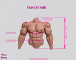 Handmade Silicone Upper Body Muscle Suit - Custom Fit, Ultimate Comfort, Versatile for Cosplay, Bodybuilding - Easy Wear & Customizable - Aurora Cosplay