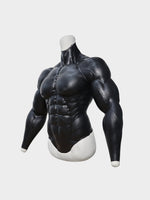 Black Upper Body Muscle Suit With Arms For Cosplay - Medical Silicon Made Muscular Body Suit - Cosplay Accessories For Men - Aurora Cosplay