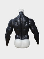 Black Upper Body Muscle Suit With Arms For Cosplay - Medical Silicon Made Muscular Body Suit - Cosplay Accessories For Men - Aurora Cosplay