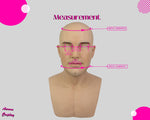 Handmade Premium Realistic Male Mask for Cosplay Costumes - Authentic Medical Silicone Realistic Men Mask - Cosplay Men Silicon Accessories - Aurora Cosplay