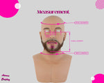 Realistic Male Mask for Cosplay Costumes - Authentic Medical Silicone Realistic Men Mask - Aurora Cosplay