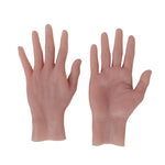 Silicone Realistic Hands Gloves Pose-able Painted Silicone Unisex Cosplay Hand - Light Skin Tone - Display Model Prop - Aurora Cosplay