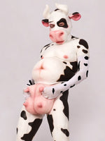 Spotted Cow Silicone Fursuit Set with Udder Detail - Perfect for Cosplay