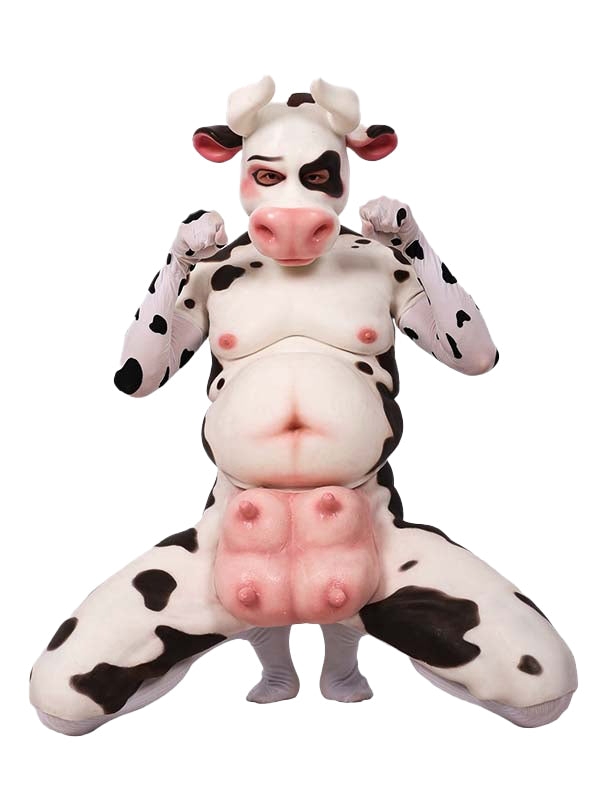 Spotted Cow Silicone Fursuit Set with Udder Detail - Perfect for Cosplay